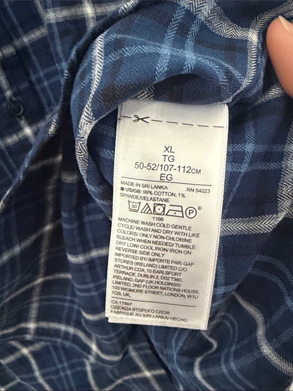 Banana Republic Navy Plaid Button-Down Shirt - Picture 4 of 4